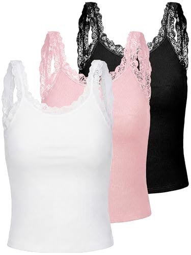 Women's Rib Lace Tank Top